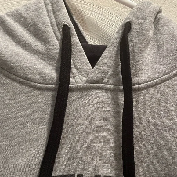 North Face Men’s Gray Hoodie with Black Logo. Men’s Large - Picture 4 of 8